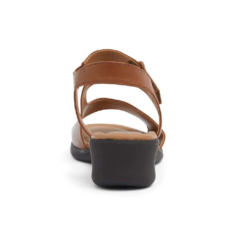 Patty Heel in Tan Leather