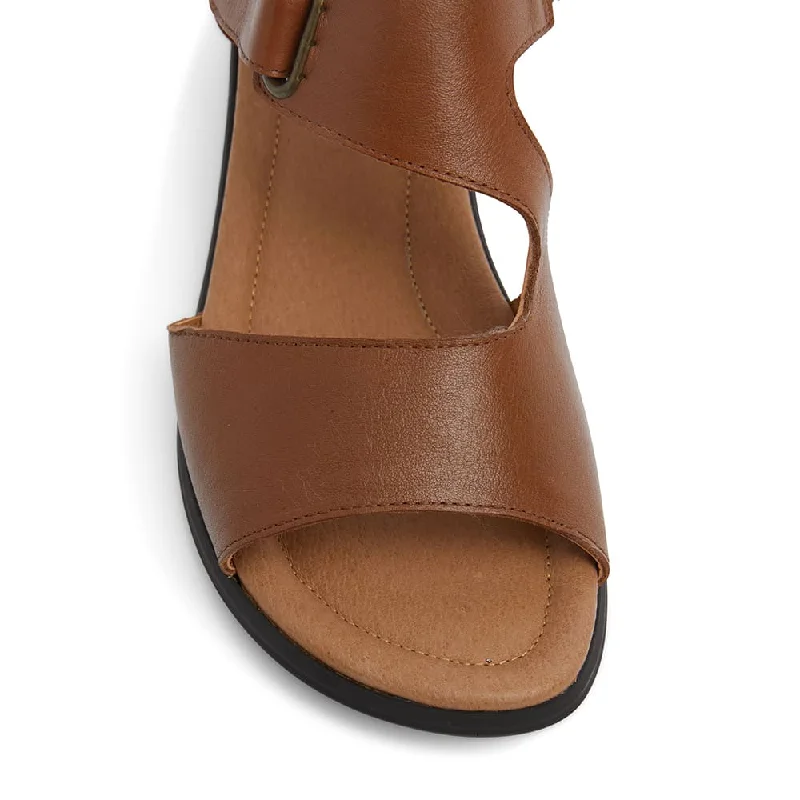 Patty Heel in Tan Leather