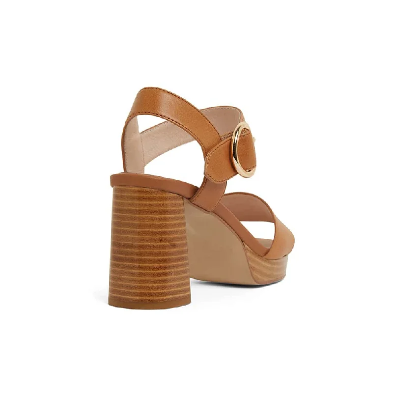 Petra Heel in Tan Leather