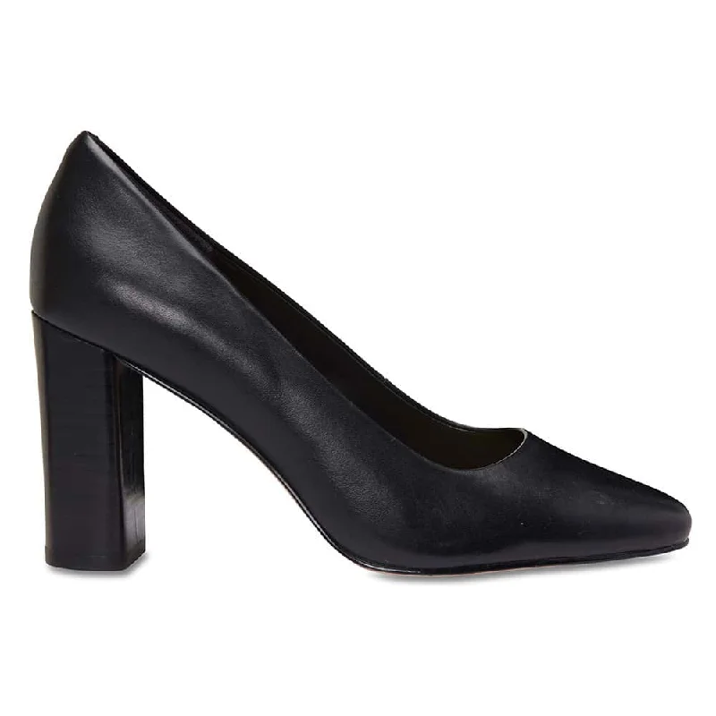 Piper Heel in Black Leather