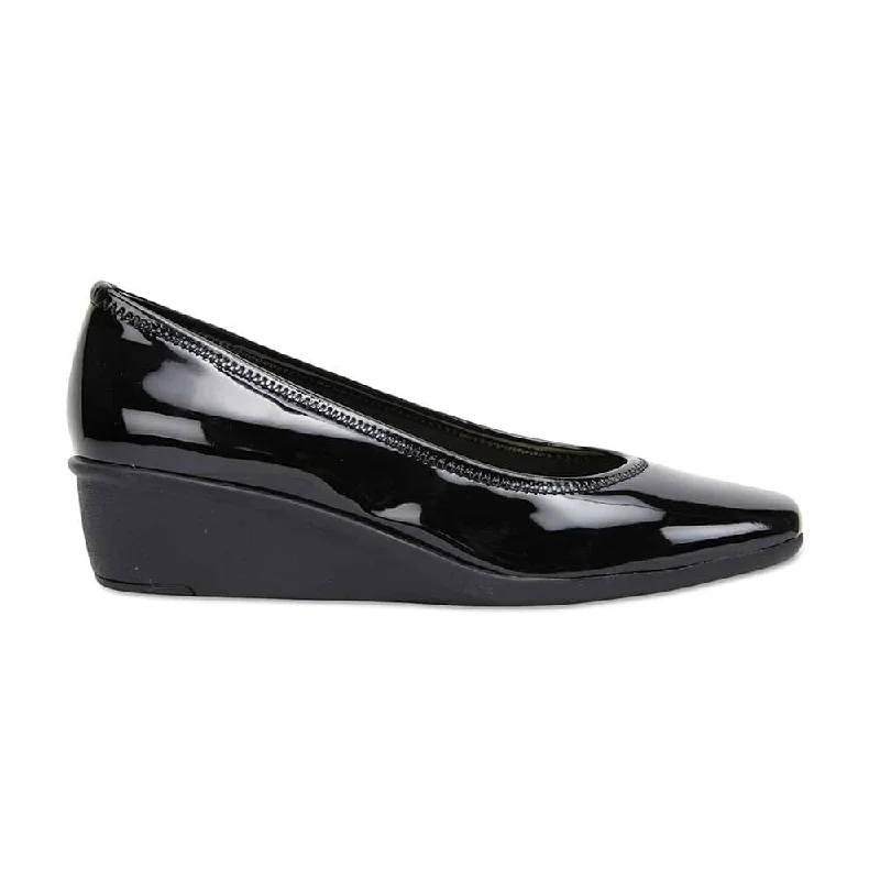 Prism Heel in Black Patent