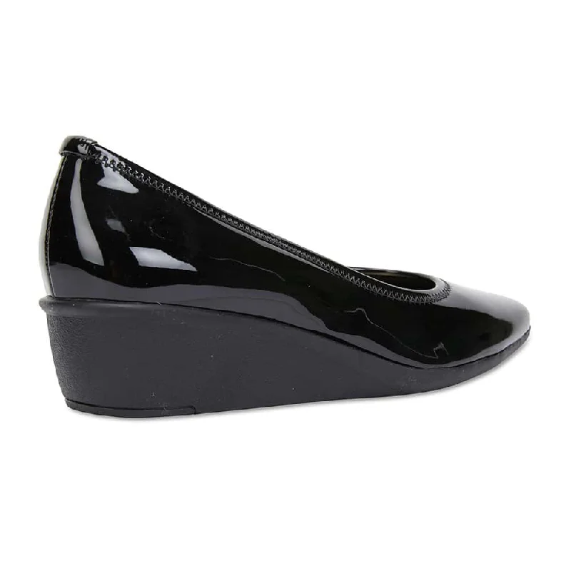 Prism Heel in Black Patent