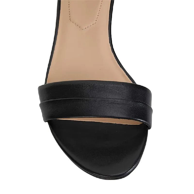 Quartz Heel in Black Leather