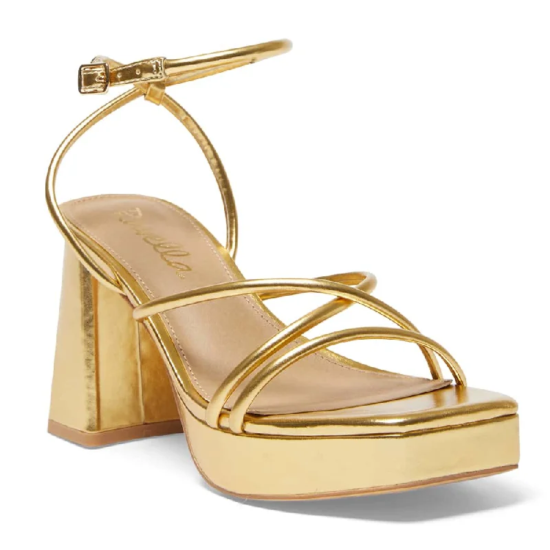 Rebecca Heel in Gold Metallic