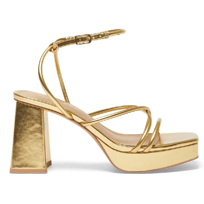 Rebecca Heel in Gold Metallic