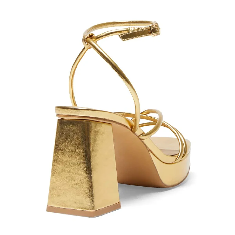 Rebecca Heel in Gold Metallic