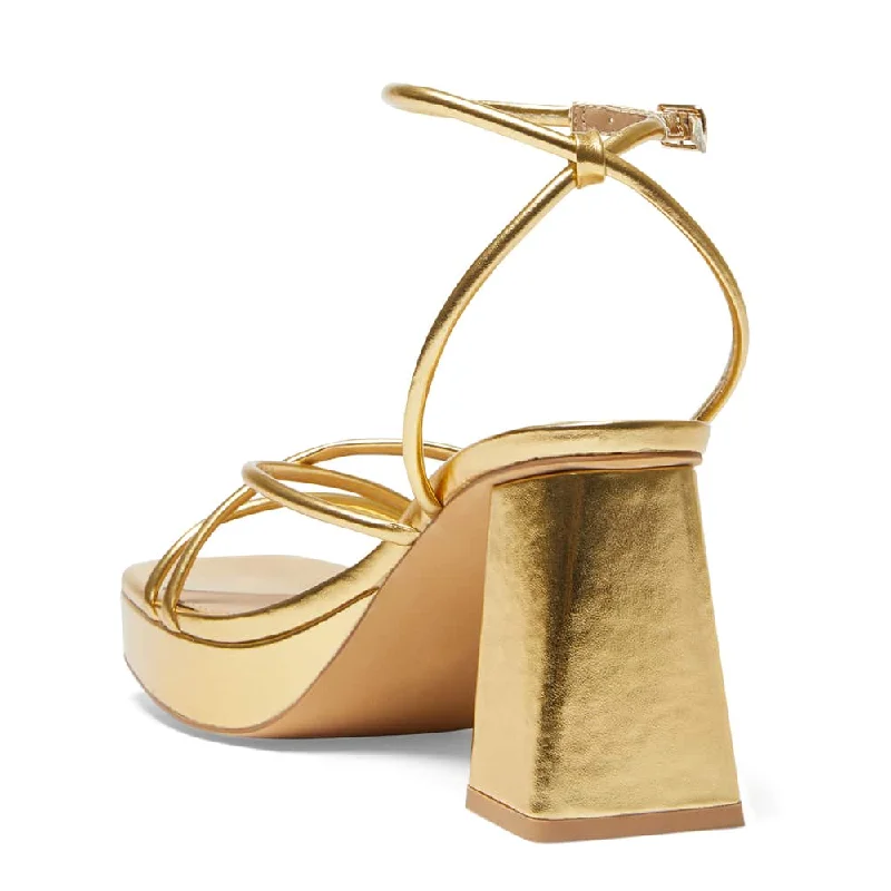 Rebecca Heel in Gold Metallic