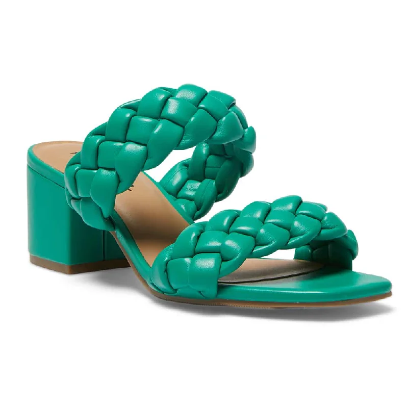 Remi Heel in Green Smooth