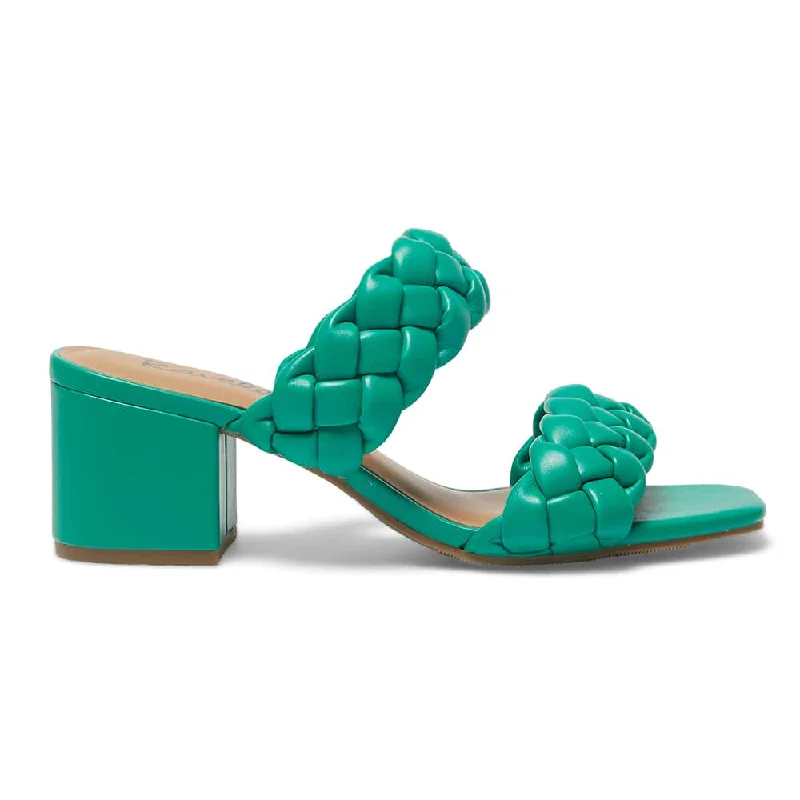 Remi Heel in Green Smooth