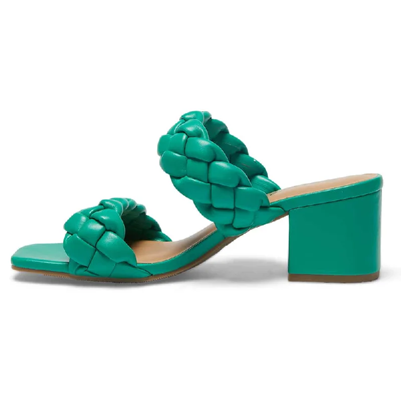 Remi Heel in Green Smooth