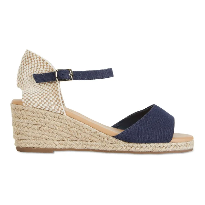 Safari Espadrille in Navy Fabric