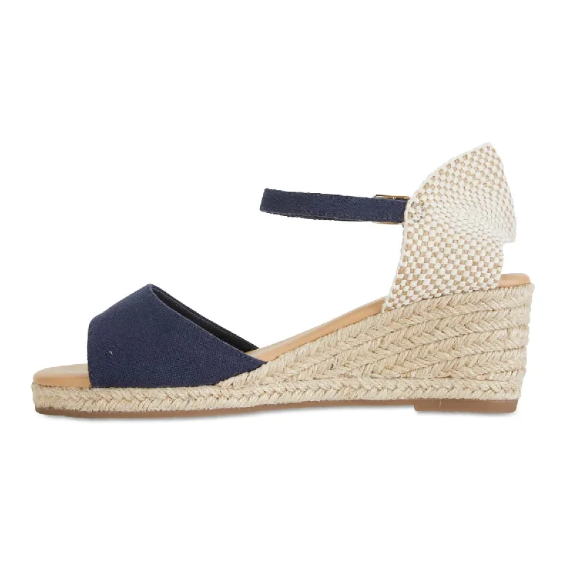 Safari Espadrille in Navy Fabric