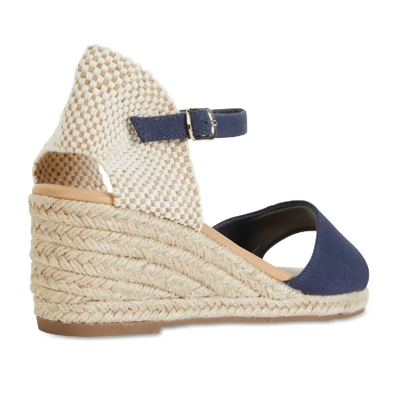 Safari Espadrille in Navy Fabric