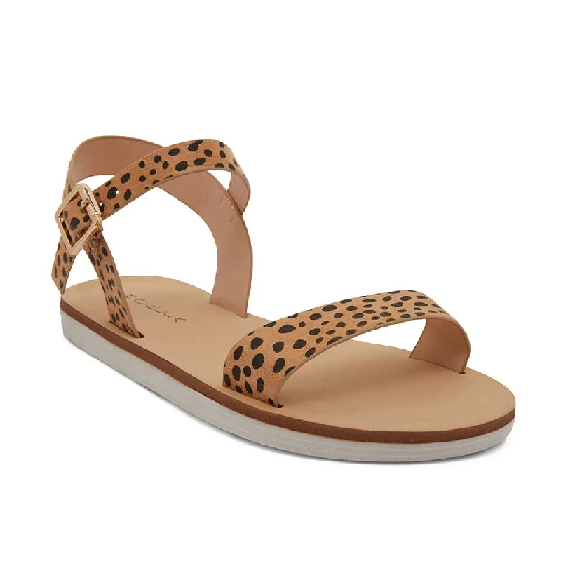 Salem Sandal in Nude Cheetah Smooth