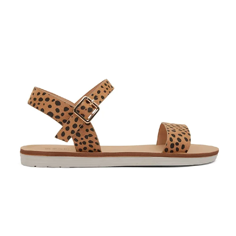 Salem Sandal in Nude Cheetah Smooth