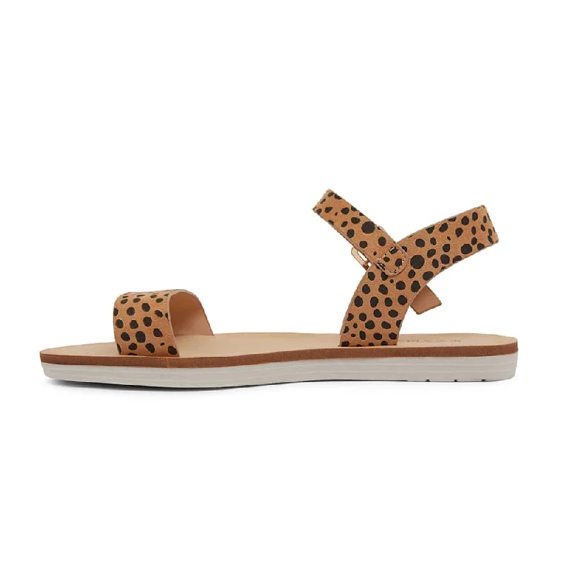 Salem Sandal in Nude Cheetah Smooth