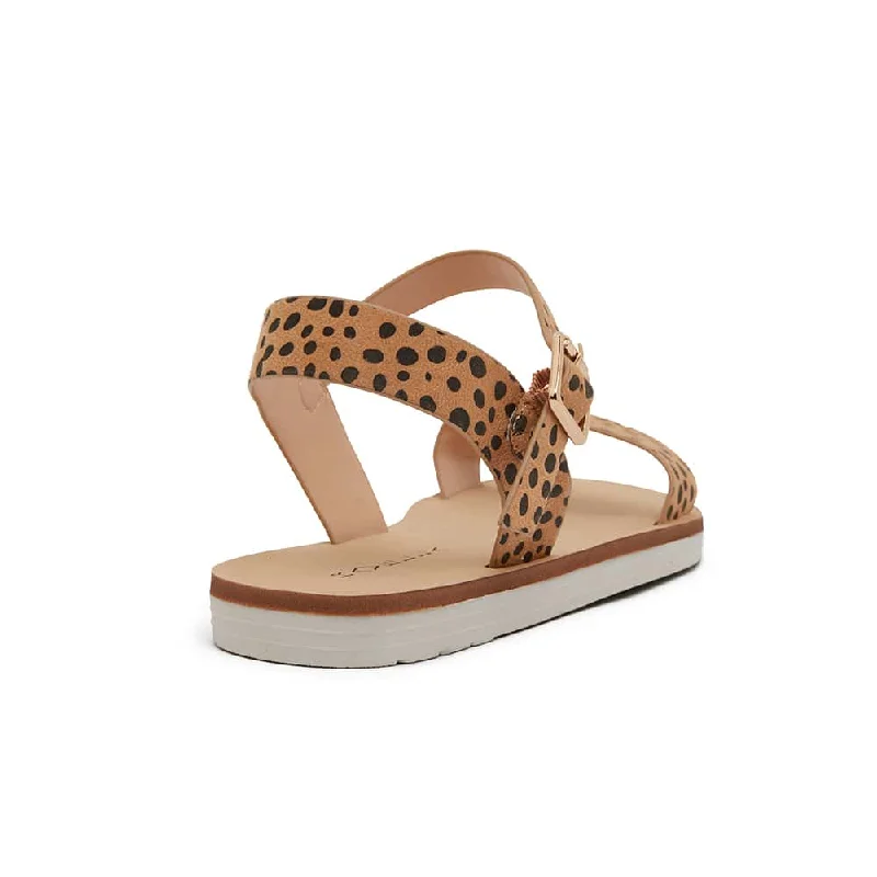 Salem Sandal in Nude Cheetah Smooth