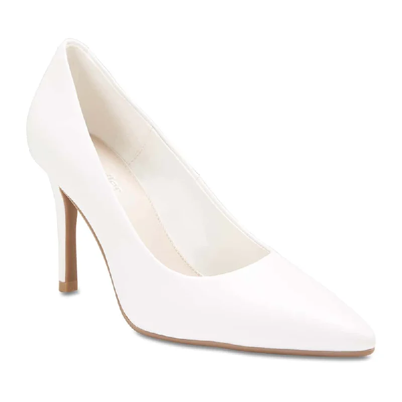 Sally Heel in White Leather