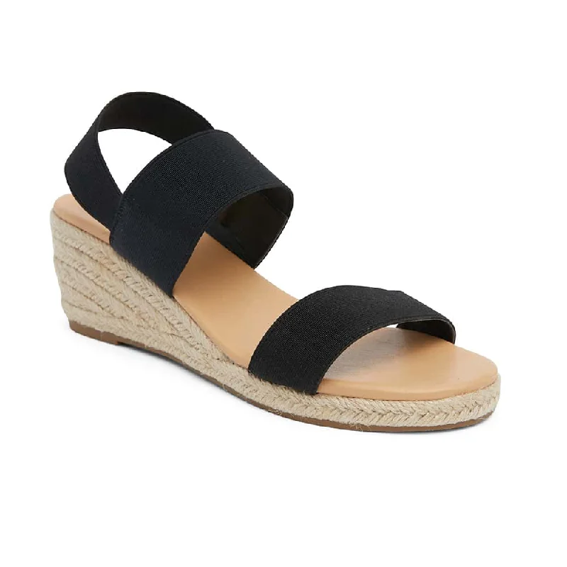 Sandy Espadrille in Black Fabric