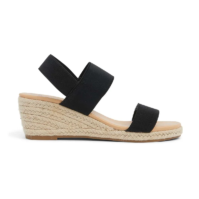 Sandy Espadrille in Black Fabric