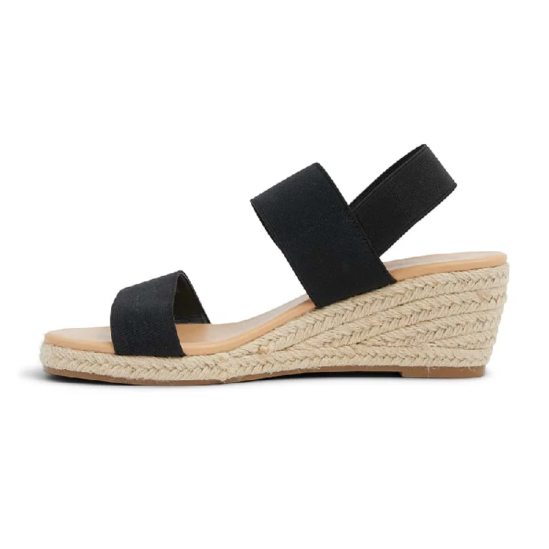 Sandy Espadrille in Black Fabric