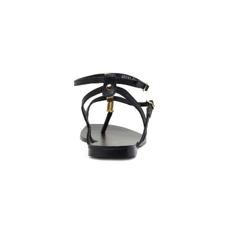 Saskia Sandal in Black Leather Leather