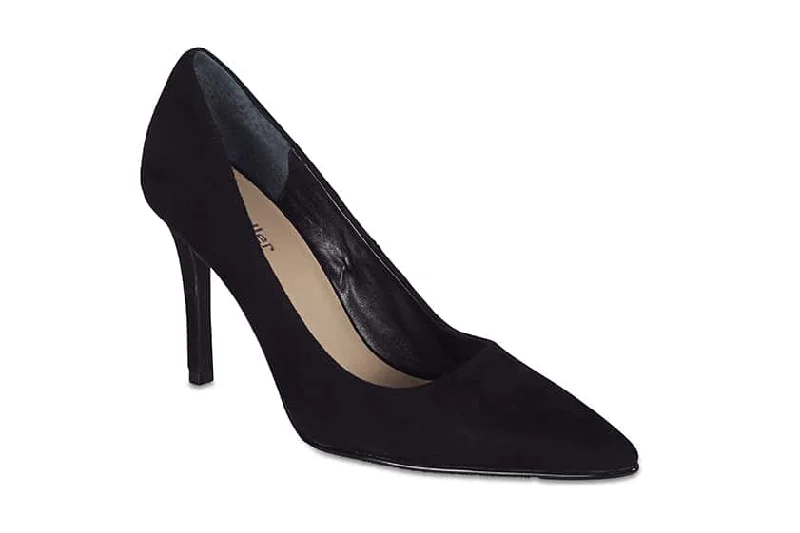 Savoy Heel in Black Suede