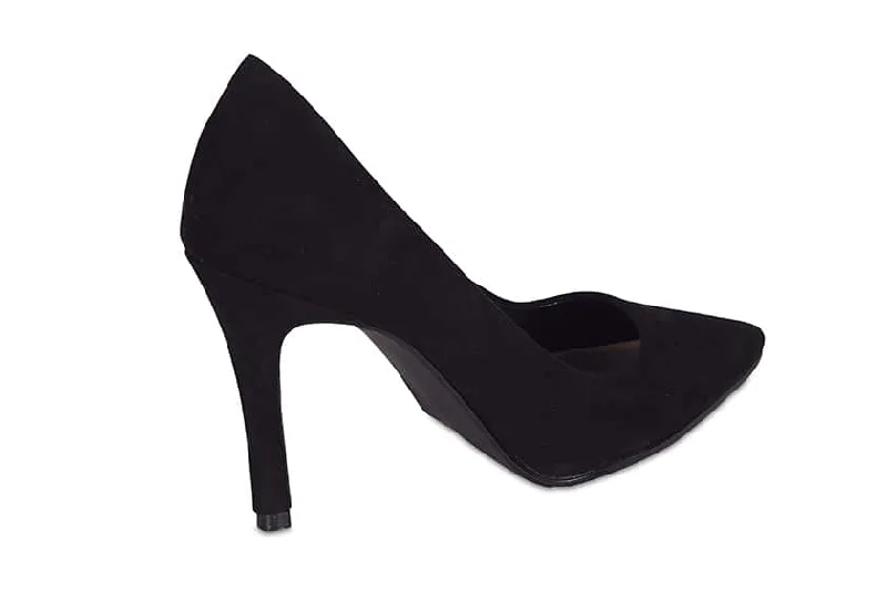 Savoy Heel in Black Suede