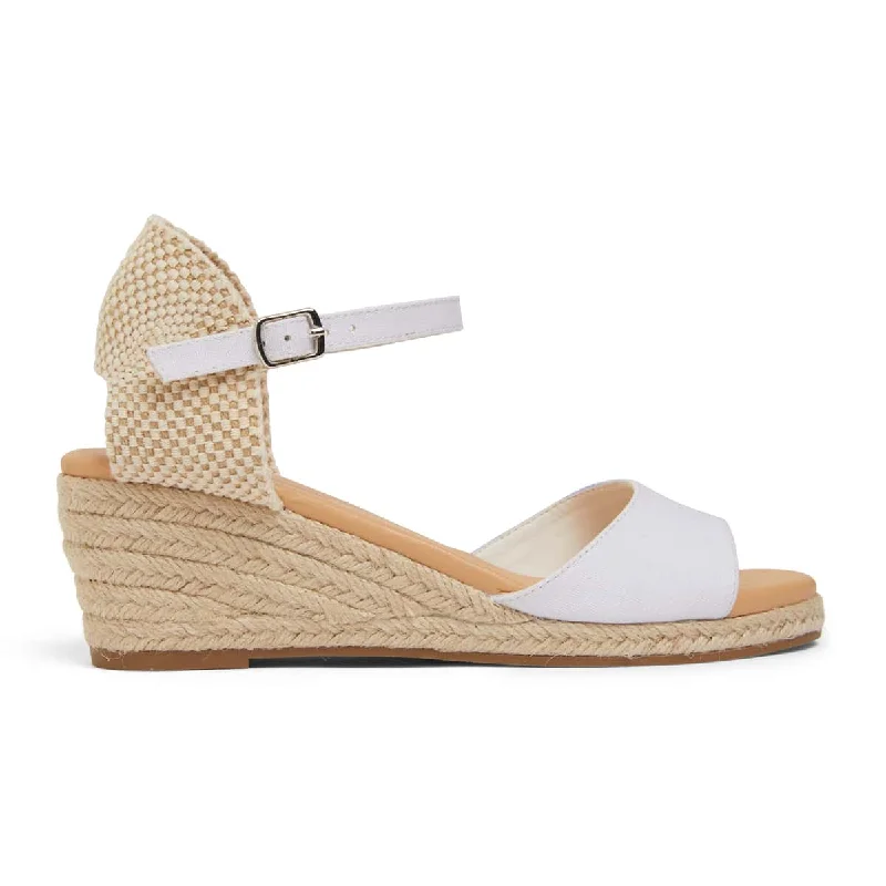 Scout Espadrille in White Fabric