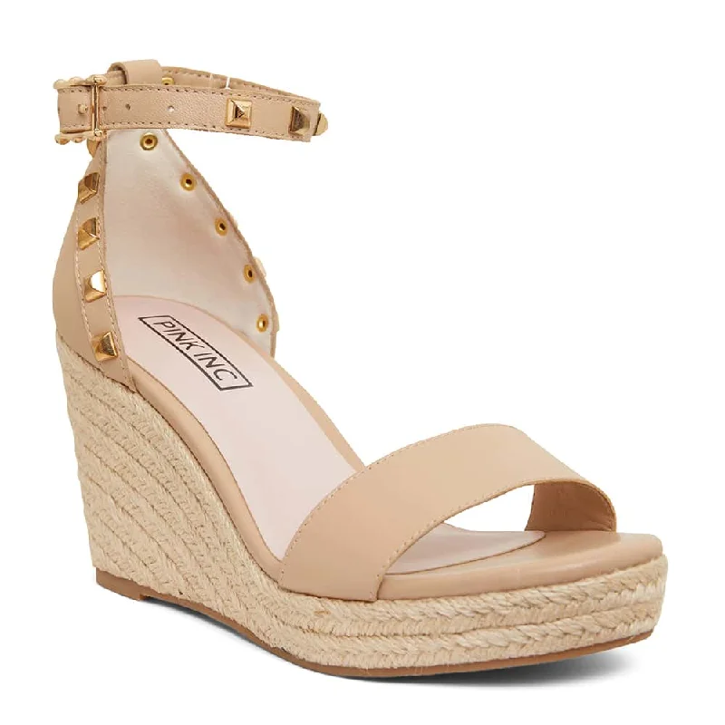 Shadow Espadrille in Nude Leather