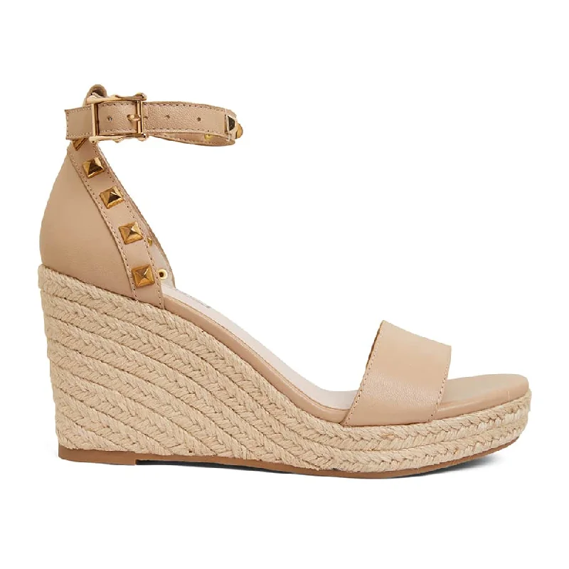 Shadow Espadrille in Nude Leather