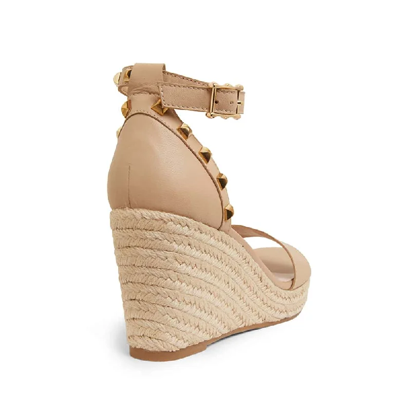 Shadow Espadrille in Nude Leather