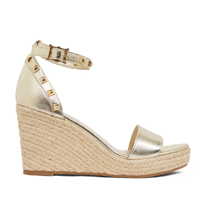 Shadow Espadrille in Soft Gold Leather