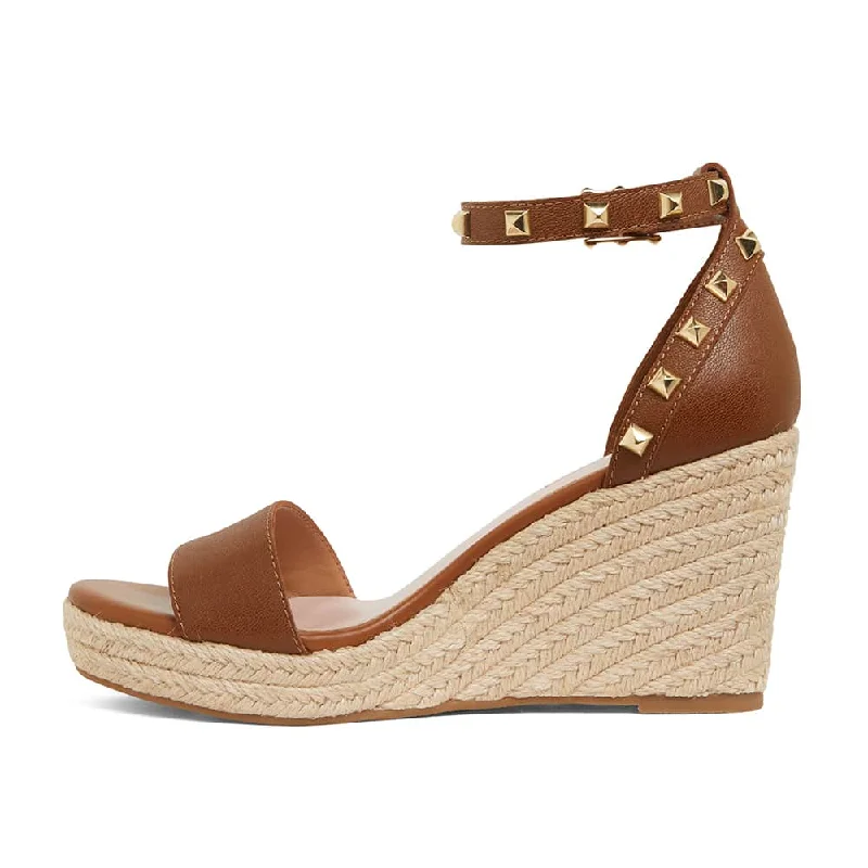 Shadow Espadrille in Tan Leather