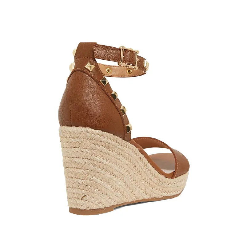 Shadow Espadrille in Tan Leather