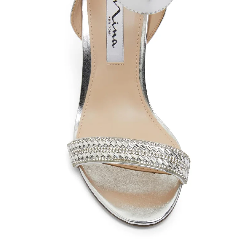 Sharon Heel in Silver Sparkle