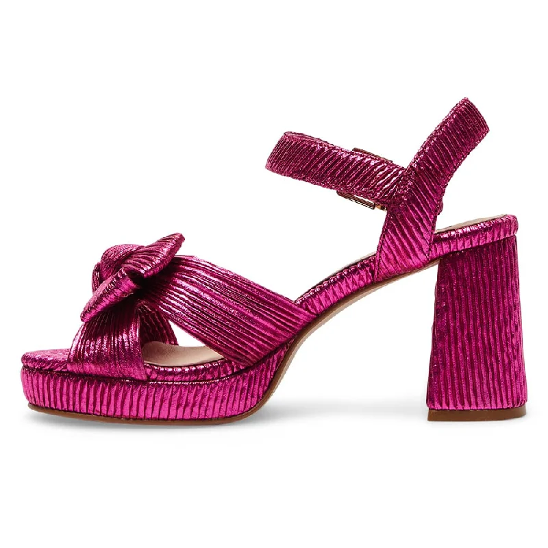 Sherbet Heel in Pink Pleat