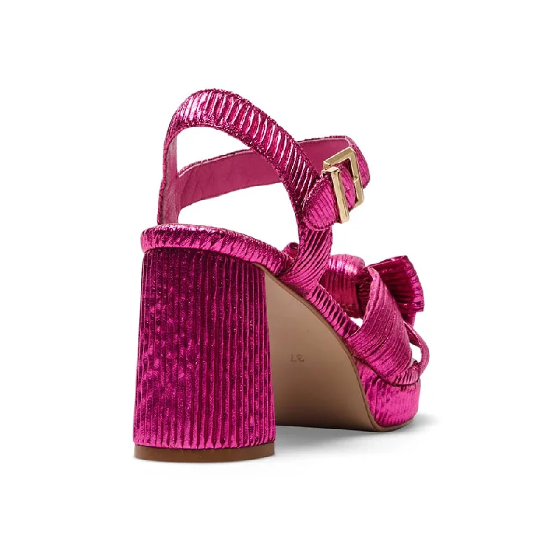 Sherbet Heel in Pink Pleat