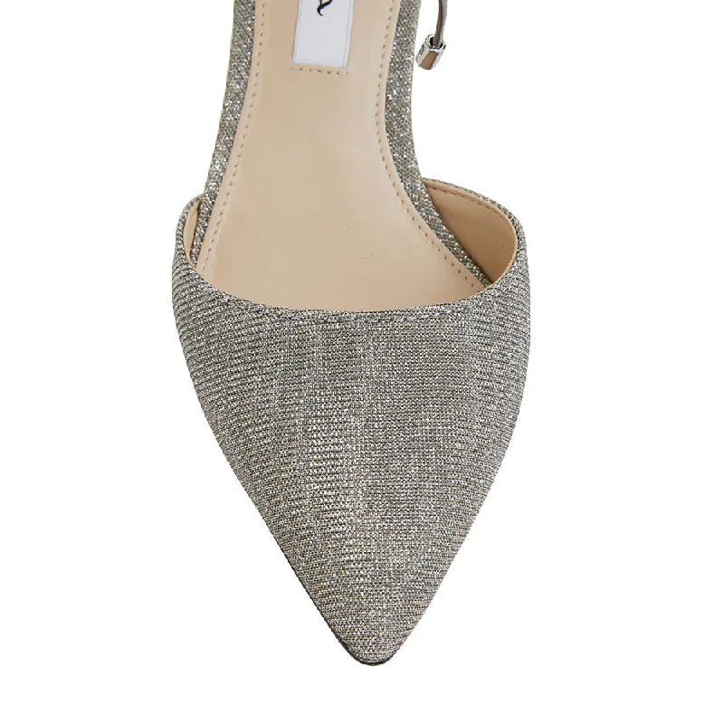 Talley Heel in Steel Fabric