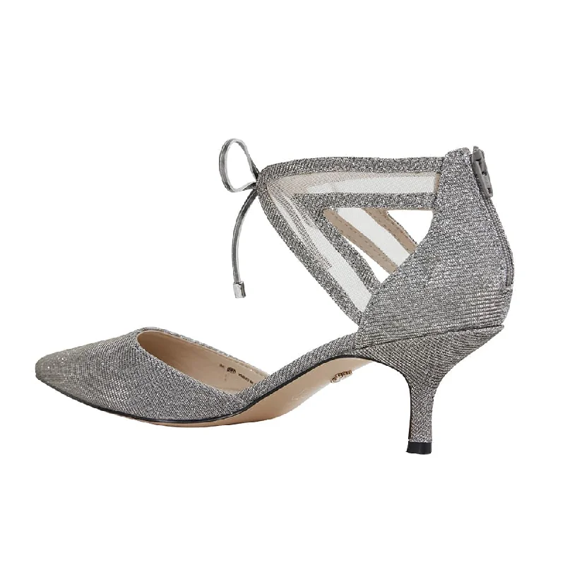 Talley Heel in Steel Fabric