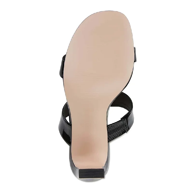 Tempo Heel in Black Patent