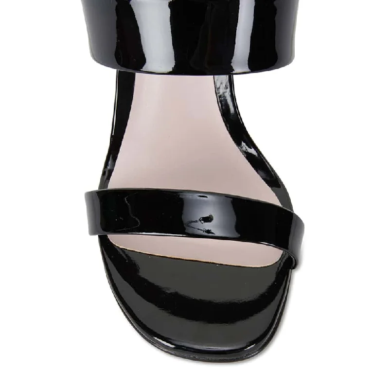 Tempo Heel in Black Patent