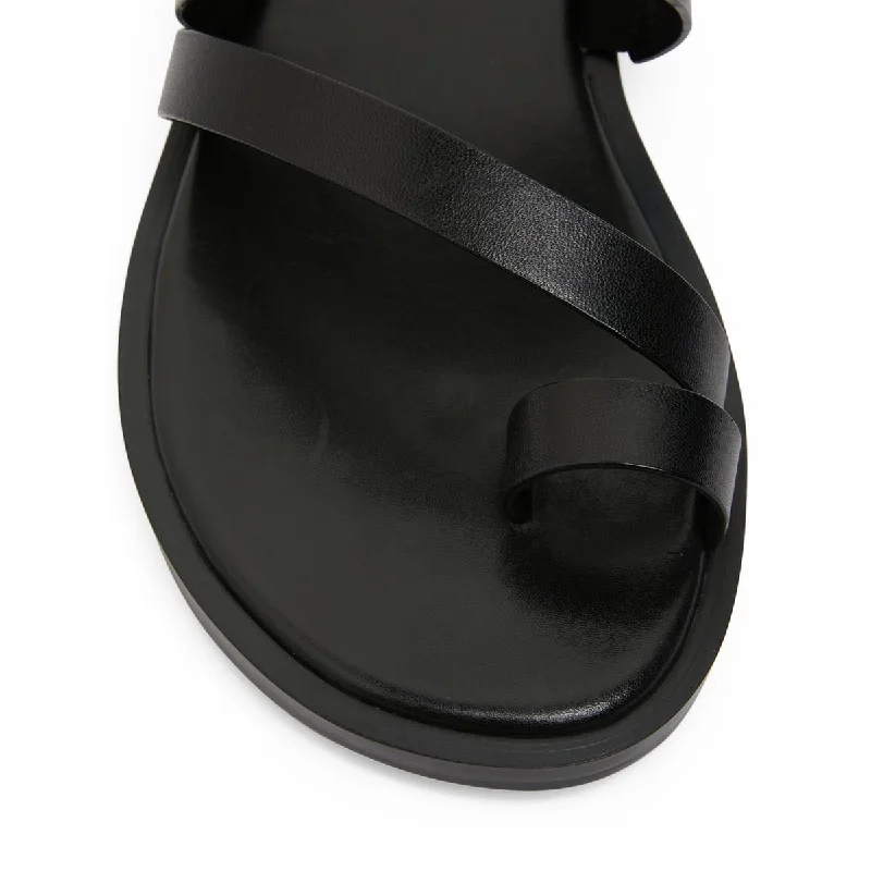 Tibet Sandal in Black Leather