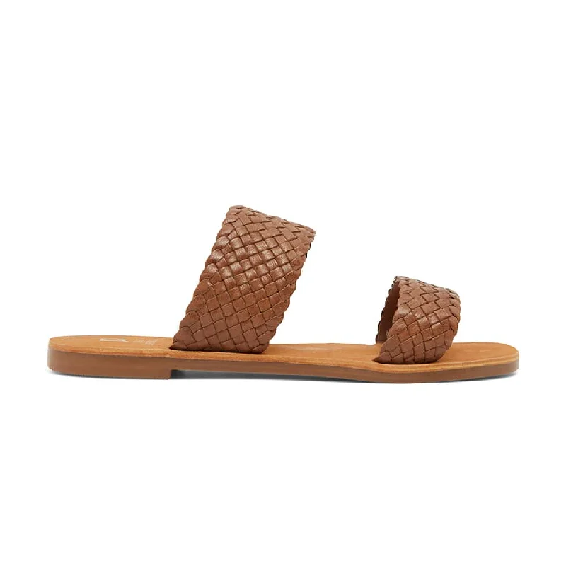 Tora Slide in Cognac Leather