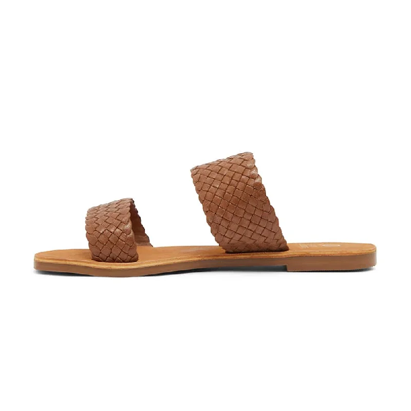 Tora Slide in Cognac Leather