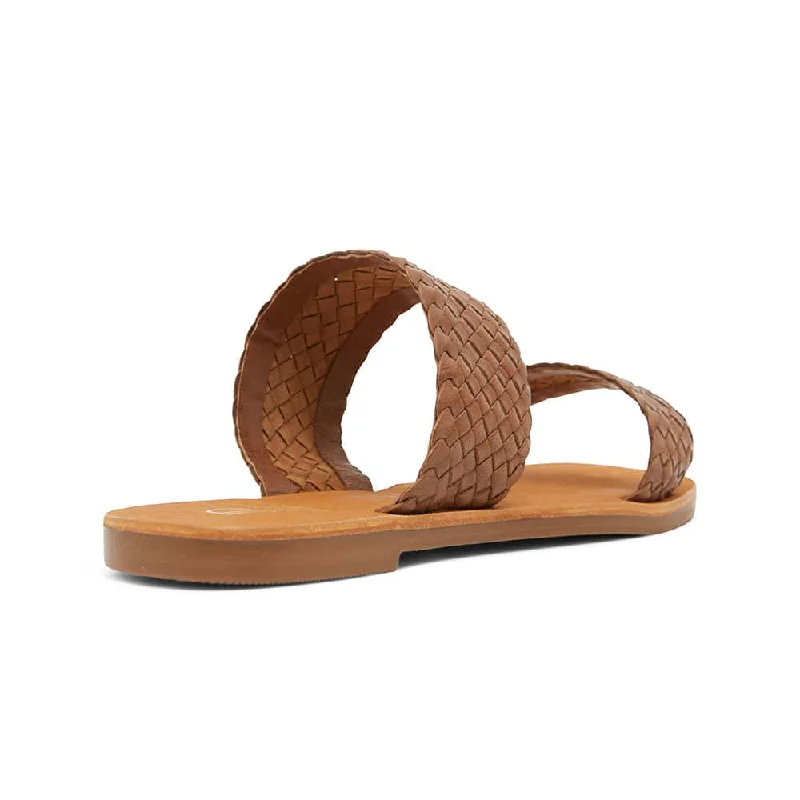 Tora Slide in Cognac Leather