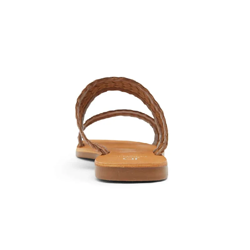 Tora Slide in Cognac Leather