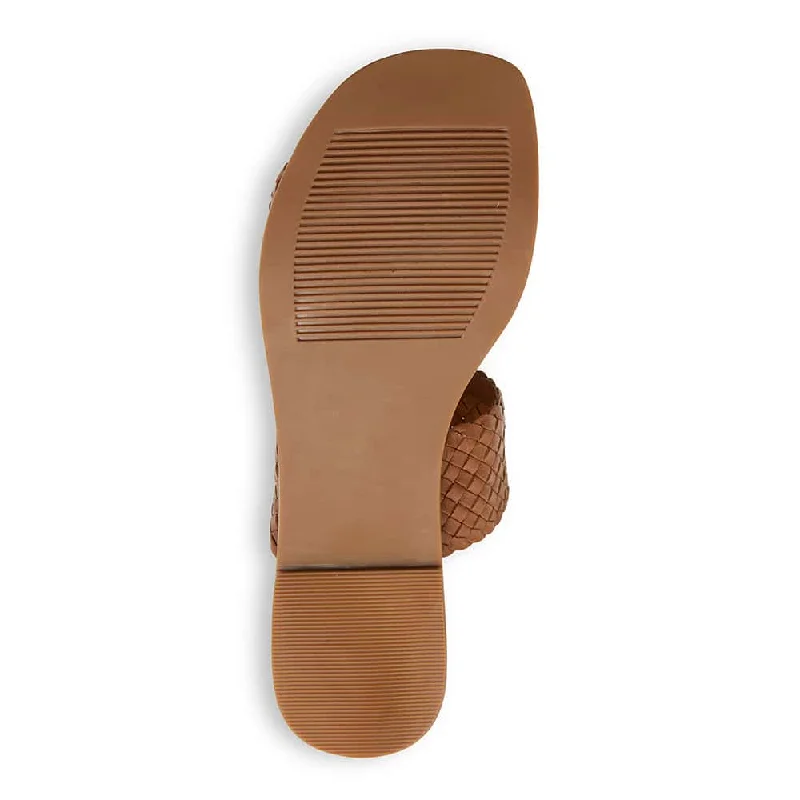 Tora Slide in Cognac Leather