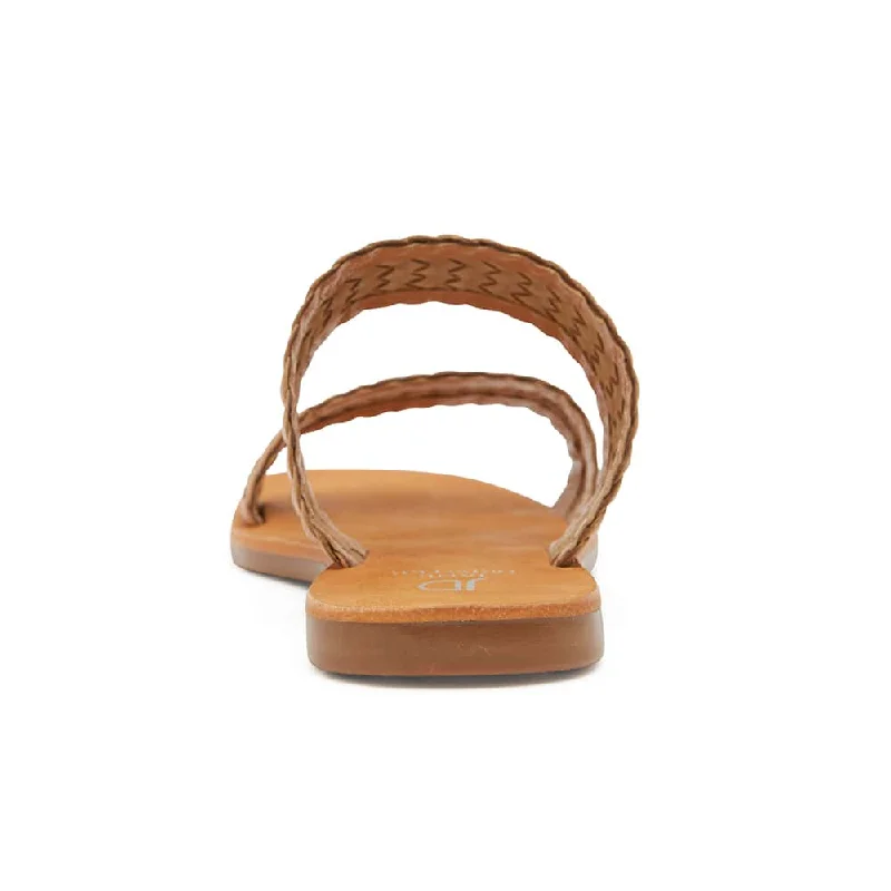 Tora Slide in Tan Leather