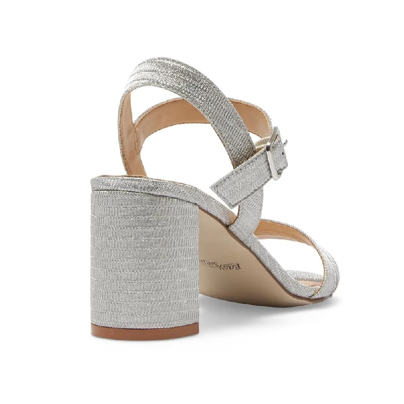 Unity Heel in Silver Fabric